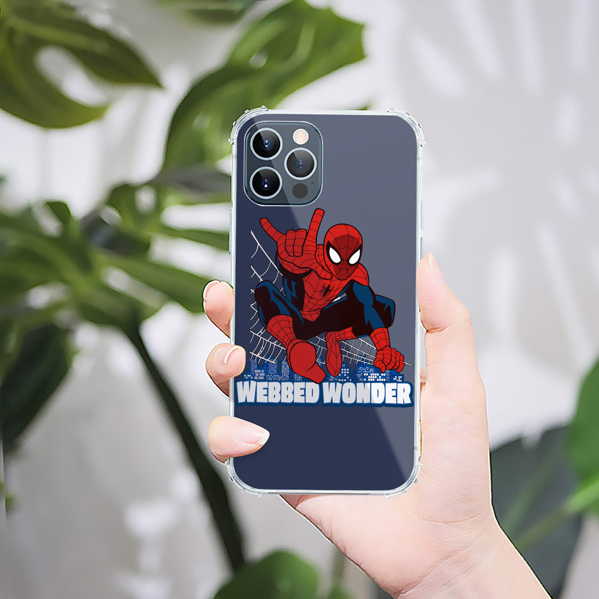 （画像用） Spider Man スパイダーマン 【iPhone 12シリーズ対応】透明スマホケース（クリアソフトケース）